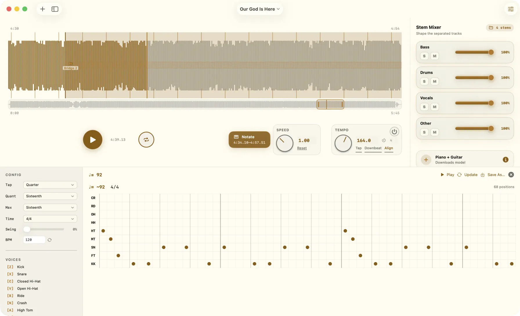 Concerto Shed App Interface