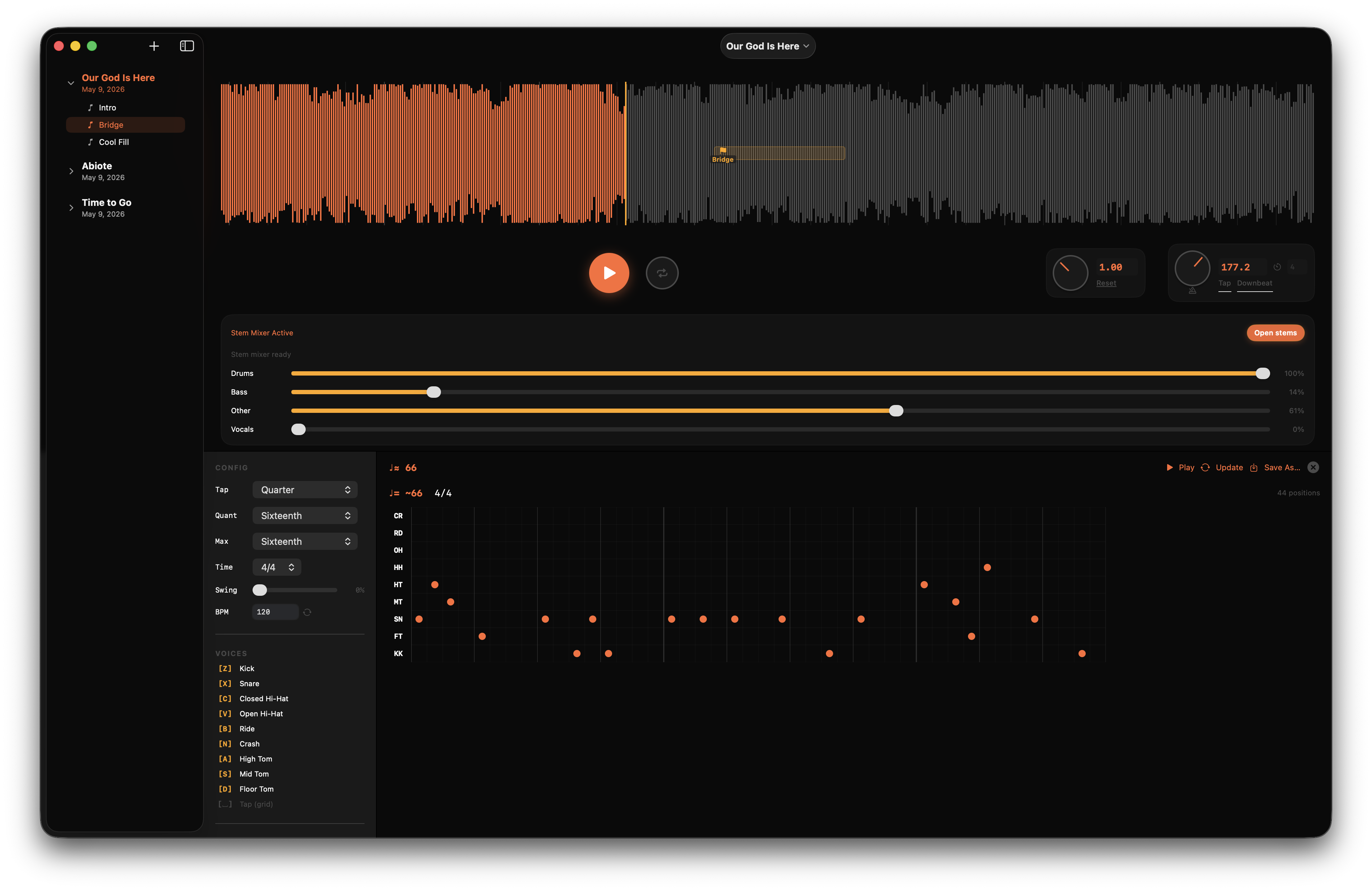 Concerto Shed App Interface